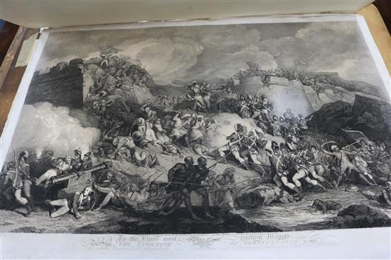 John Vendramini after Robert Ker Porter, three mezzotints, The Last Effort..., The Storming of... & The Conquest of Seringapatm